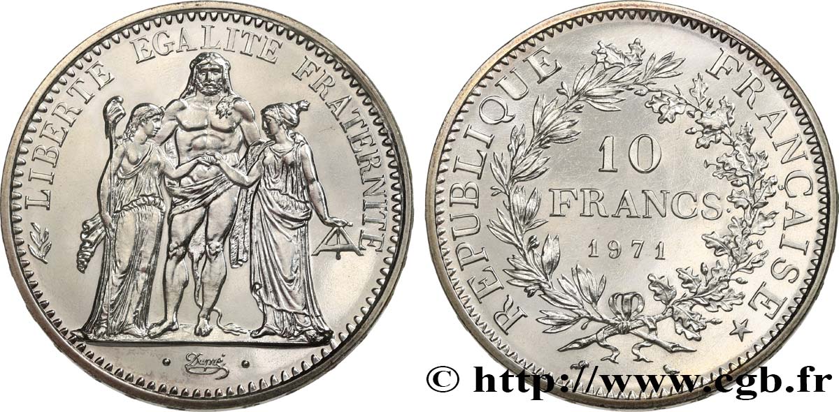 10 francs Hercule 1971  F.364/10 FDC 