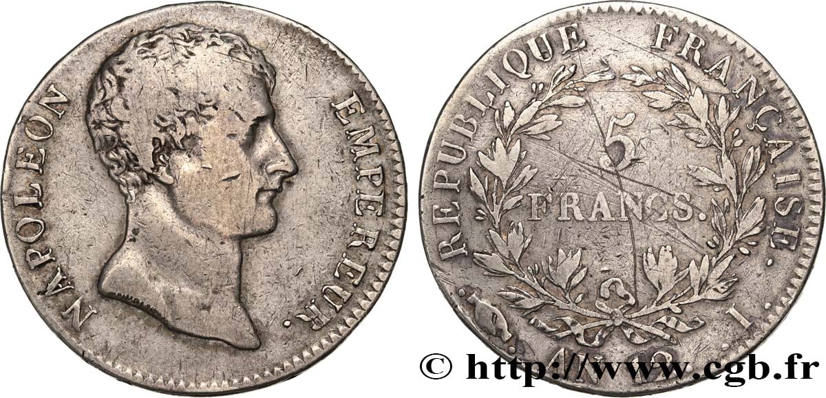 5 francs Napoléon Empereur, type intermédiaire 1804 Limoges F.302/5 S 