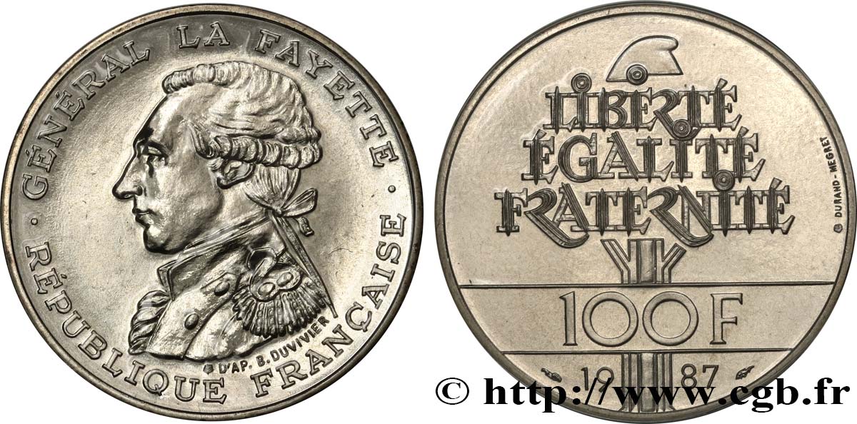 100 francs Égalité - La Fayette 1987  F.455/2 MS 