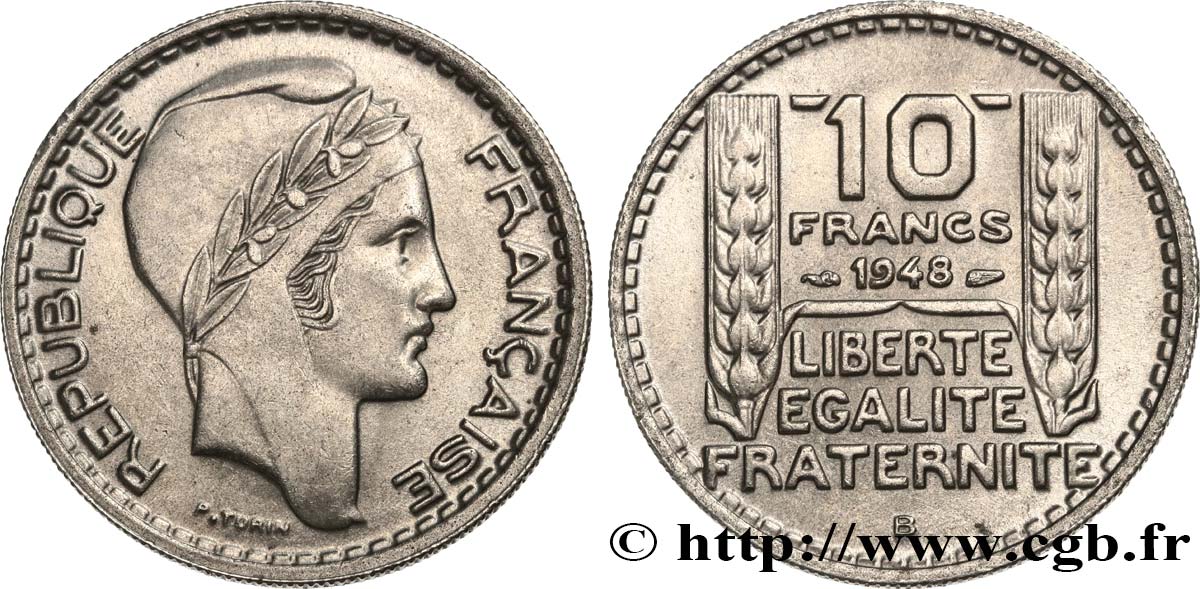 10 francs Turin, petite tête 1948 Beaumont-Le-Roger F.362/4 SUP62 
