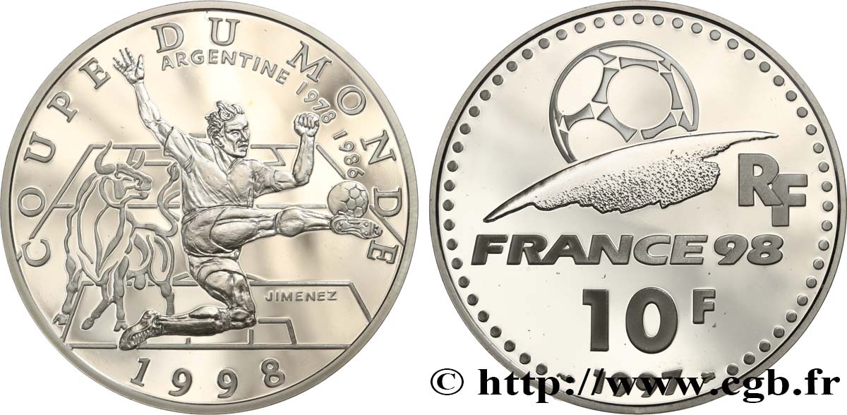 Belle Épreuve 10 francs - Argentine 1997  F5.1310 1 MS 