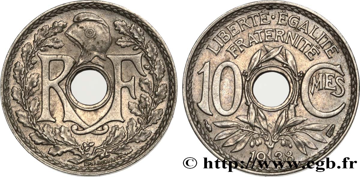 10 centimes Lindauer 1938  F.138/25 VZ55 