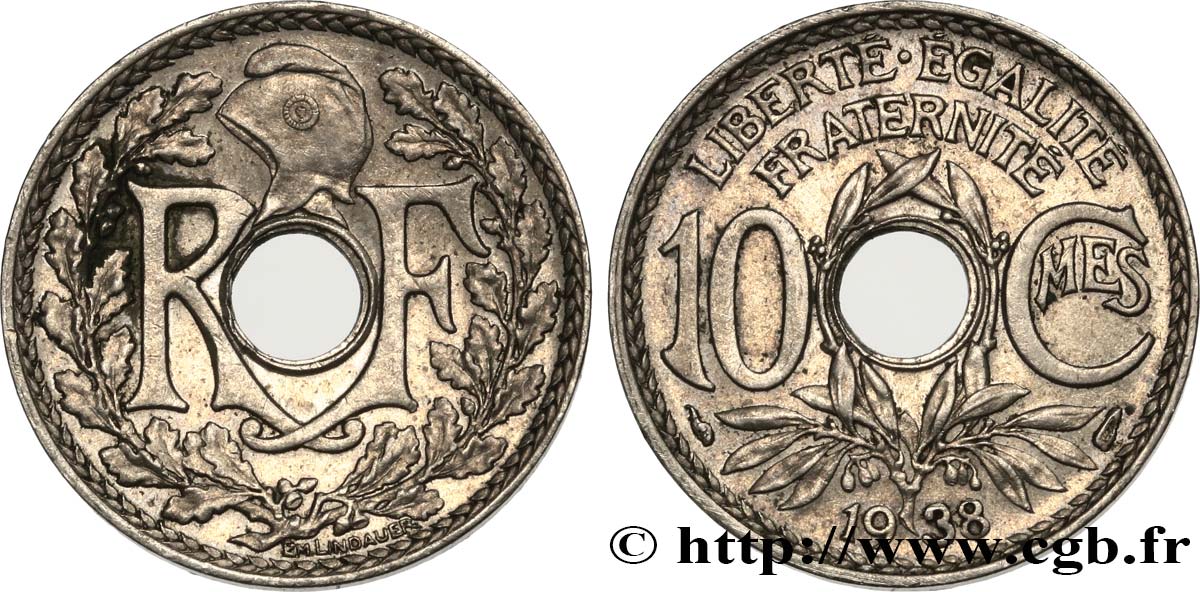 10 centimes Lindauer 1938  F.138/25 TTB53 