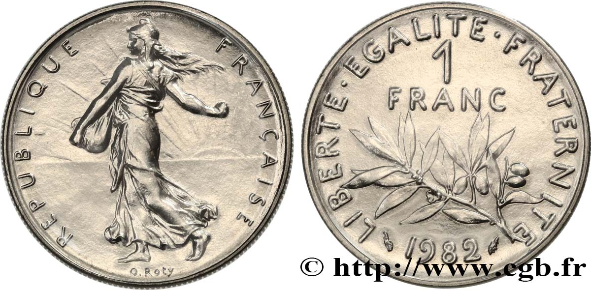 1 franc Semeuse, nickel 1982 Pessac F.226/27 MS 