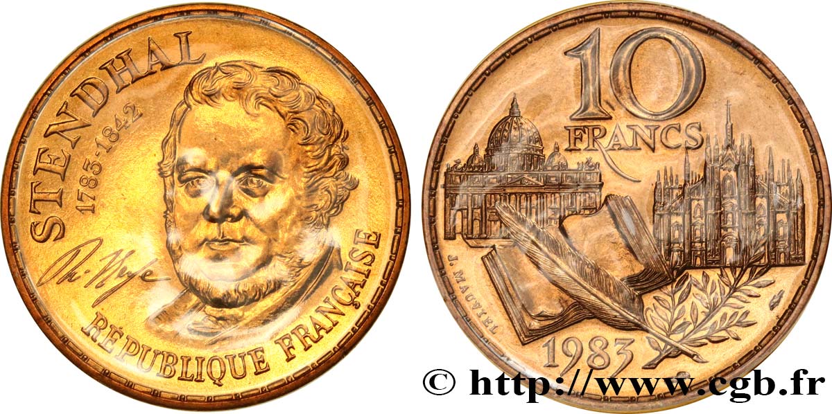 10 francs Stendhal 1983  F.368/2 FDC 