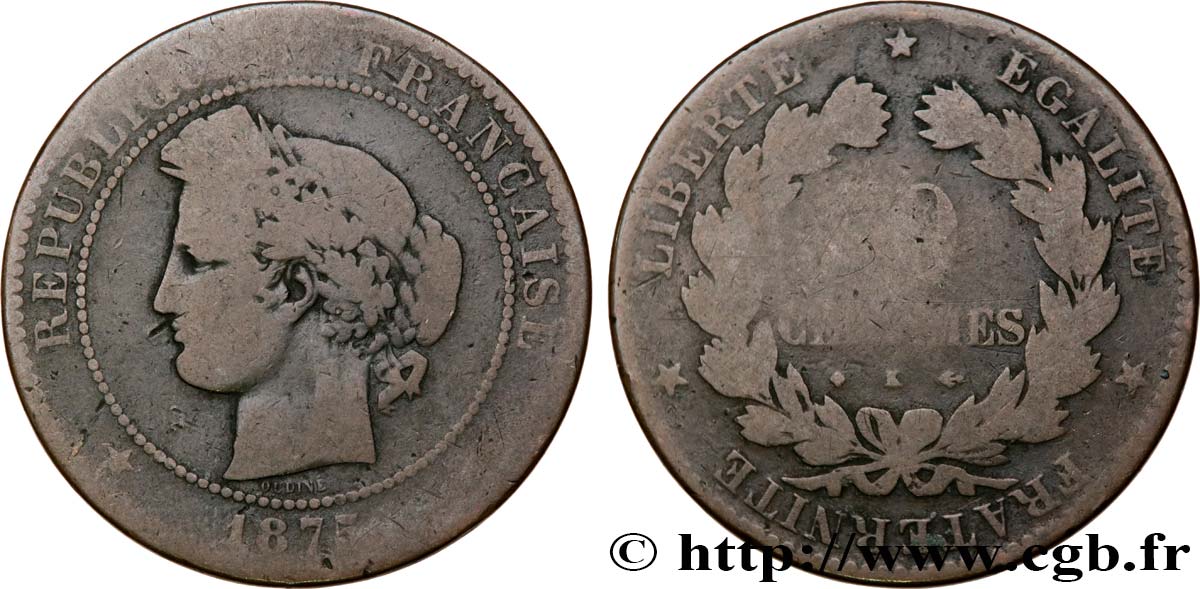 10 centimes Cérès 1875 Bordeaux F.135/15 B8 