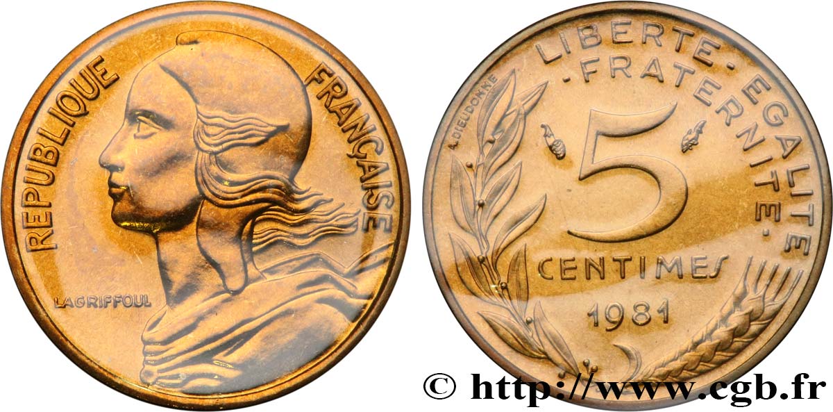 5 centimes Marianne 1981 Pessac F.125/17 FDC 