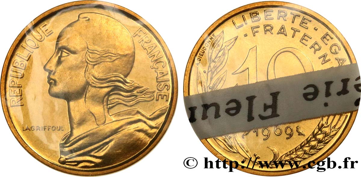 10 centimes Marianne 1969 Paris F.144/9 FDC 