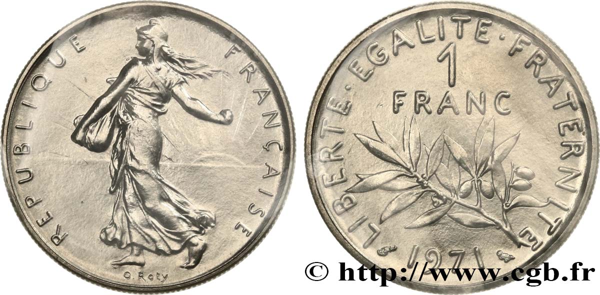 1 franc Semeuse, nickel 1971 Paris F.226/16 MS 