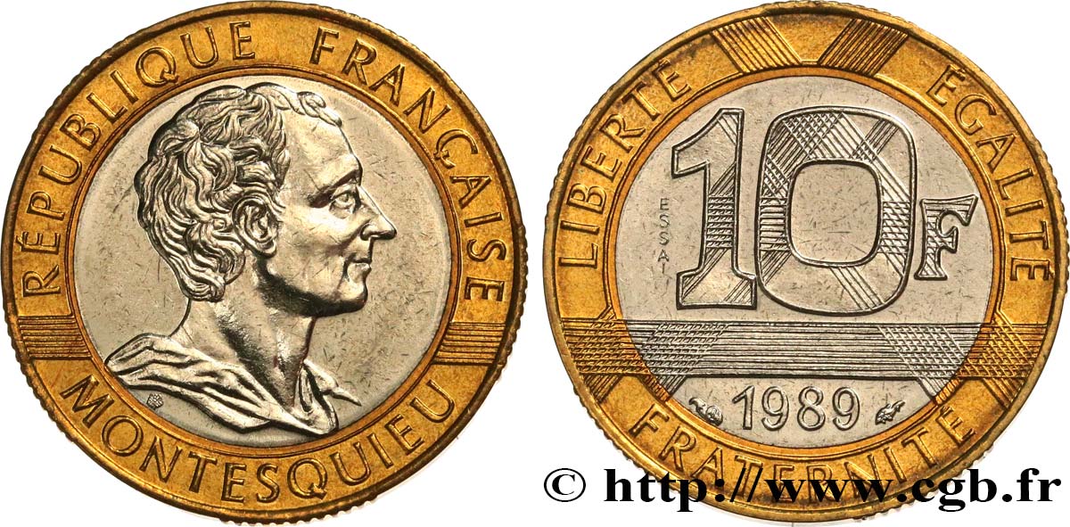 Essai de 10 francs Montesquieu 1989 Pessac F.376/1 SC 