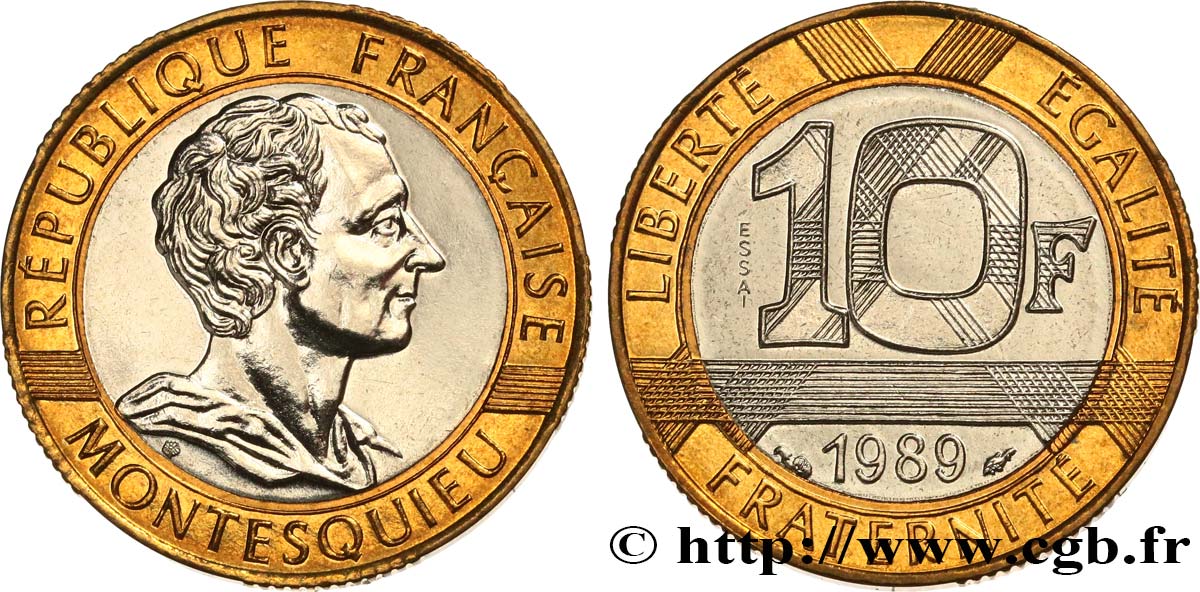 Essai de 10 francs Montesquieu 1989 Pessac F.376/1 SPL 