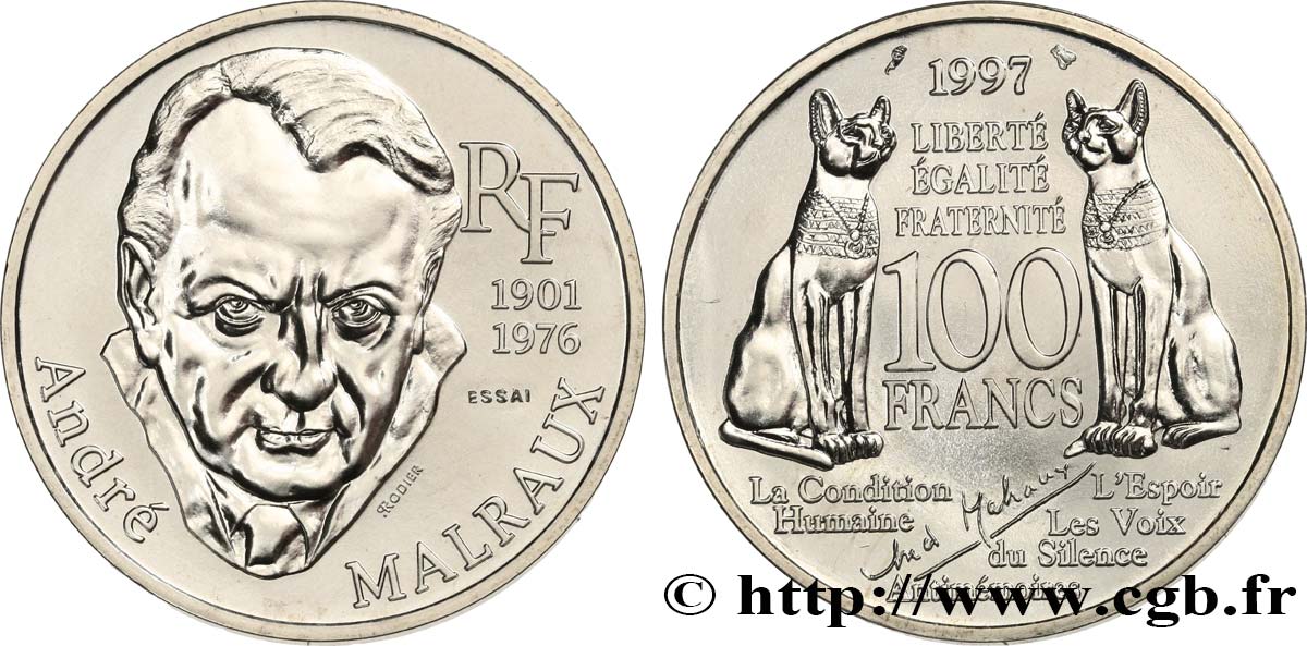 Essai de 100 francs Malraux 1997 Paris F.465/1 FDC 
