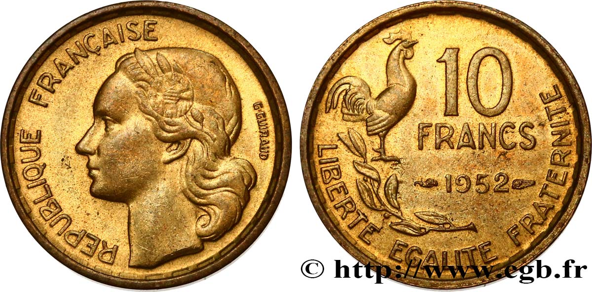 10 francs Guiraud 1952  F.363/6 AU55 