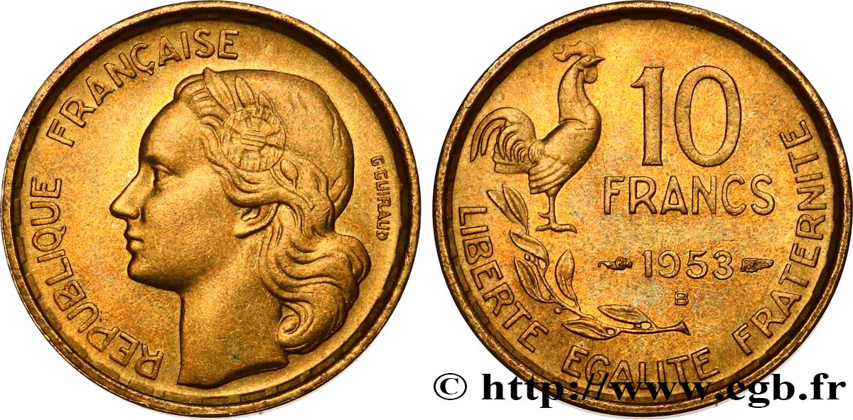 10 francs Guiraud 1953 Beaumont-Le-Roger F.363/9 SUP62 