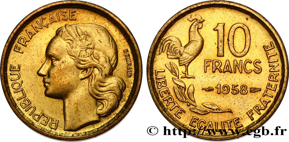 10 francs Guiraud 1958  F.363/14 EBC55 