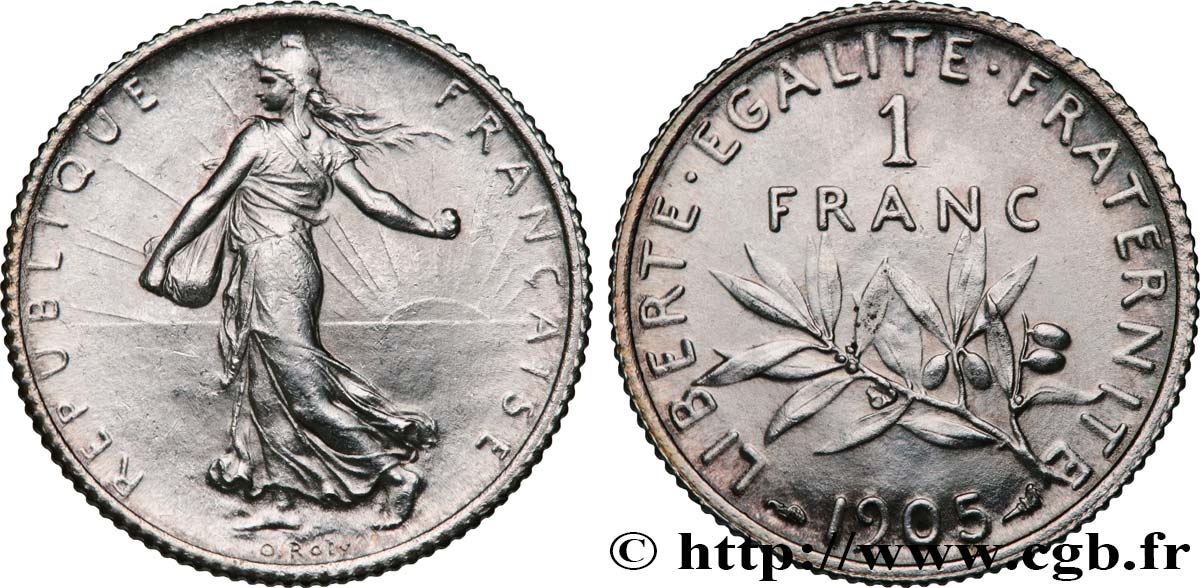 1 franc Semeuse 1905 Paris F.217/10 SC63 