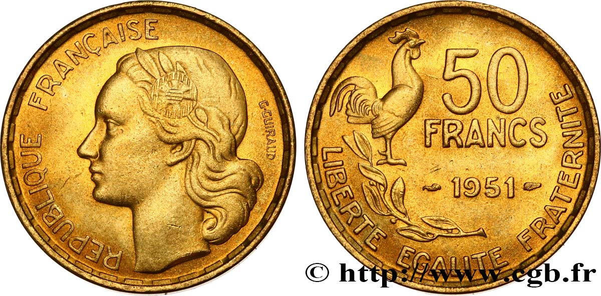 50 francs Guiraud 1951  F.425/5 SUP61 