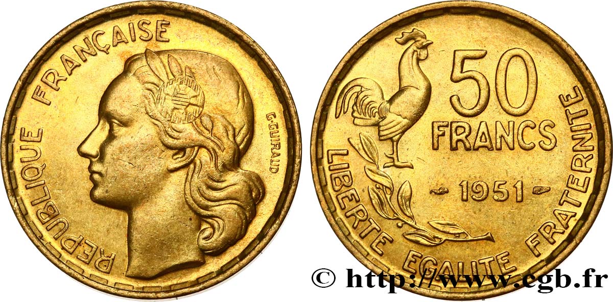 50 francs Guiraud 1951  F.425/5 EBC55 