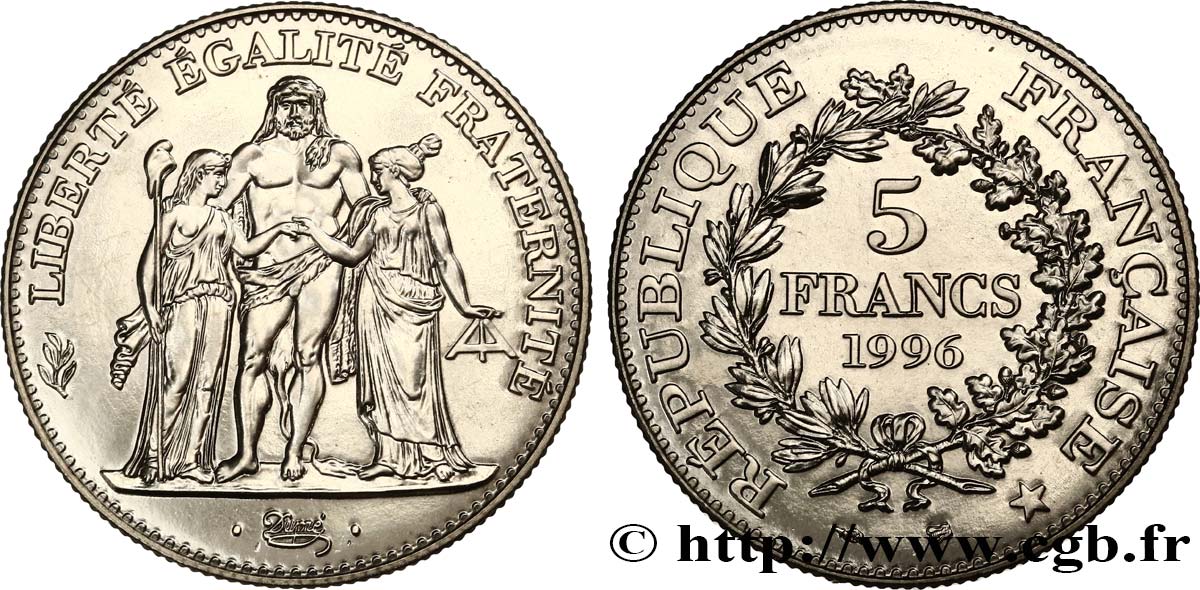 5 francs Hercule de Dupré 1996  F.346/2 ST 