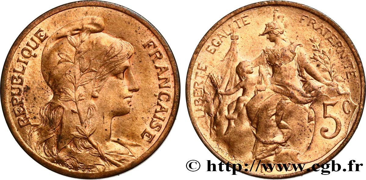 5 centimes Daniel-Dupuis 1900  F.119/9 SC64 