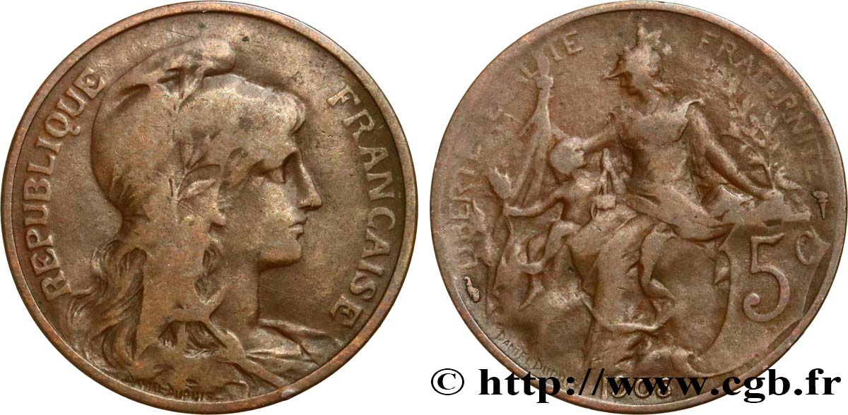 5 centimes Daniel-Dupuis 1905  F.119/15 MB15 