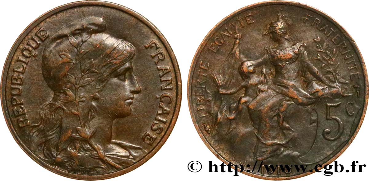 5 centimes Daniel-Dupuis 1910  F.119/22 SS45 