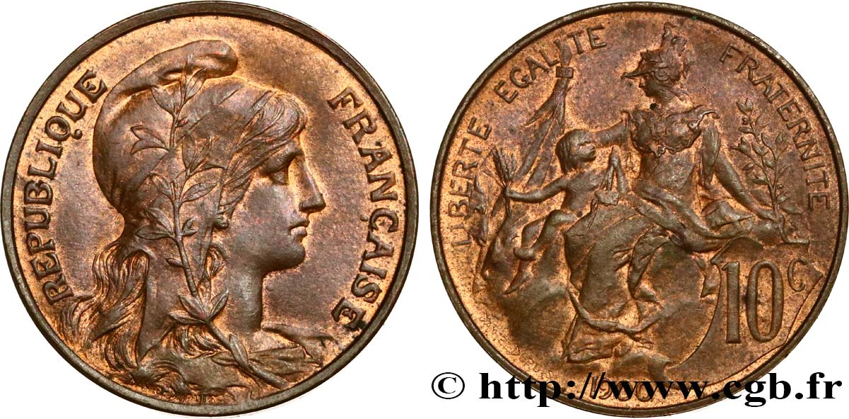 10 centimes Daniel-Dupuis 1900  F.136/8 EBC60 