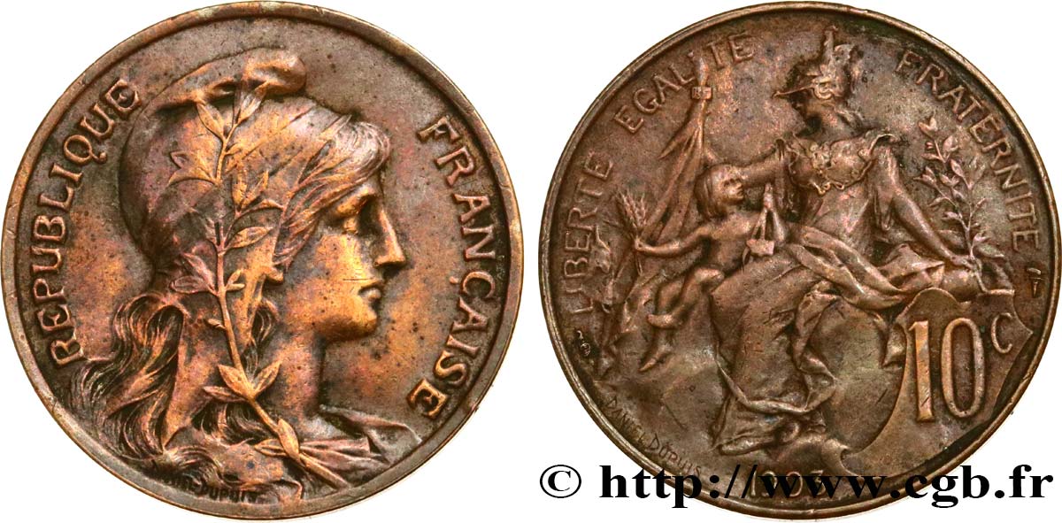 10 centimes Daniel-Dupuis 1903  F.136/12 XF 