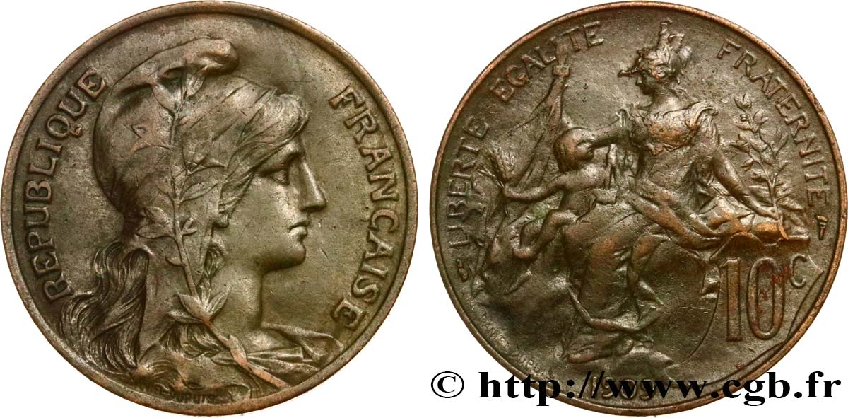 10 centimes Daniel-Dupuis 1909  F.136/18 XF45 