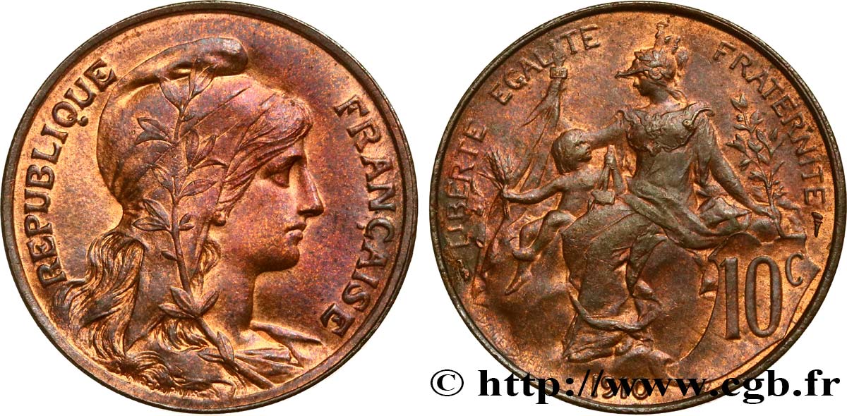 10 centimes Daniel-Dupuis 1910  F.136/19 SPL62 