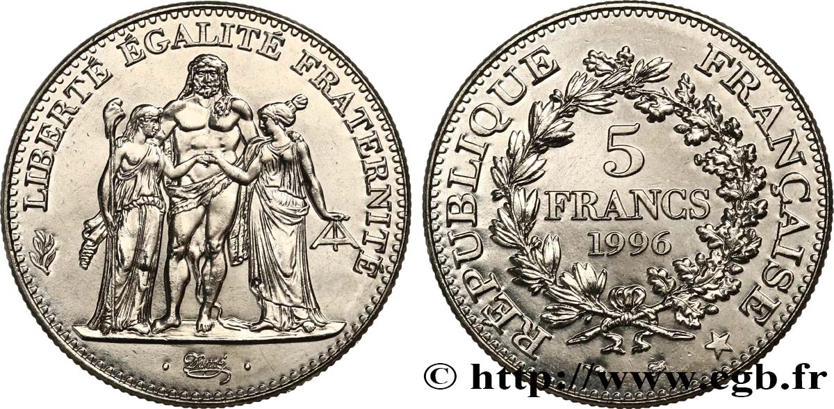 5 francs Hercule de Dupré 1996  F.346/2 SC 