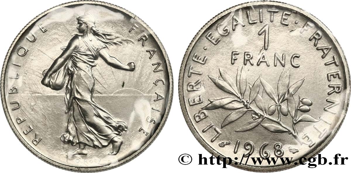 1 franc Semeuse, nickel 1968 Paris F.226/13 FDC 