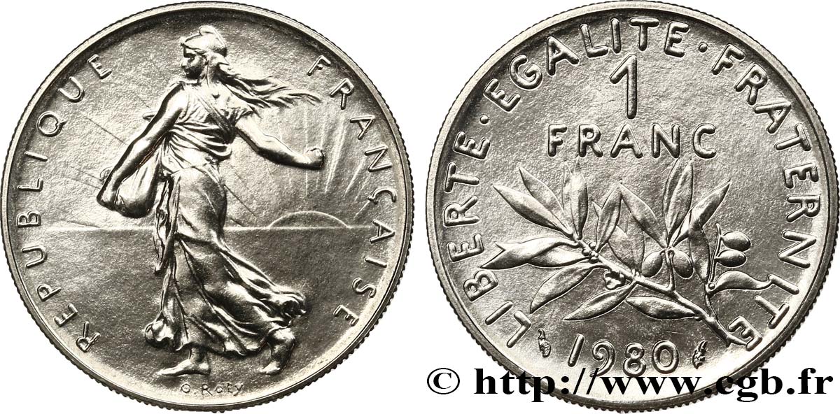 1 franc Semeuse, nickel 1980  F.226/25 ST 