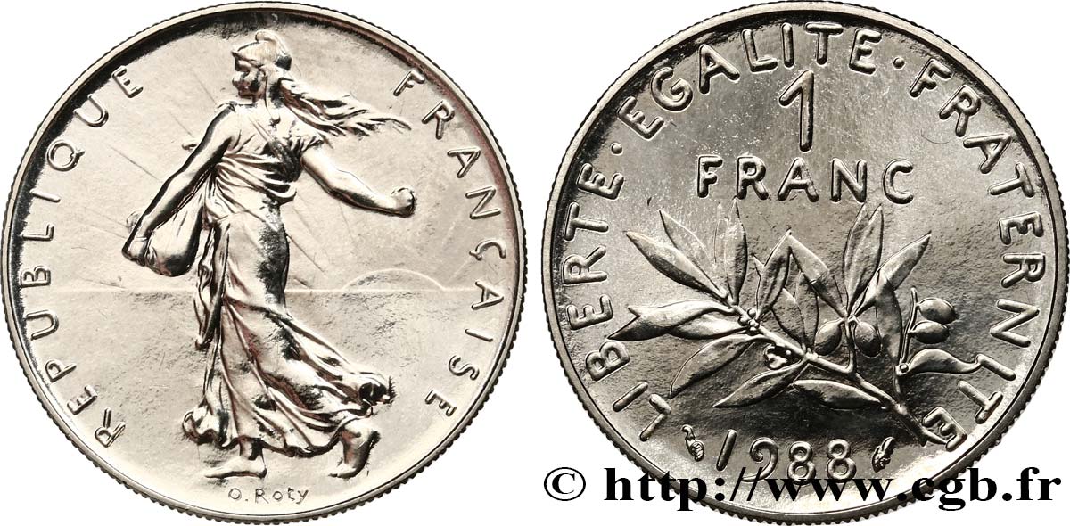 1 franc Semeuse, nickel 1988 Pessac F.226/33 MS 