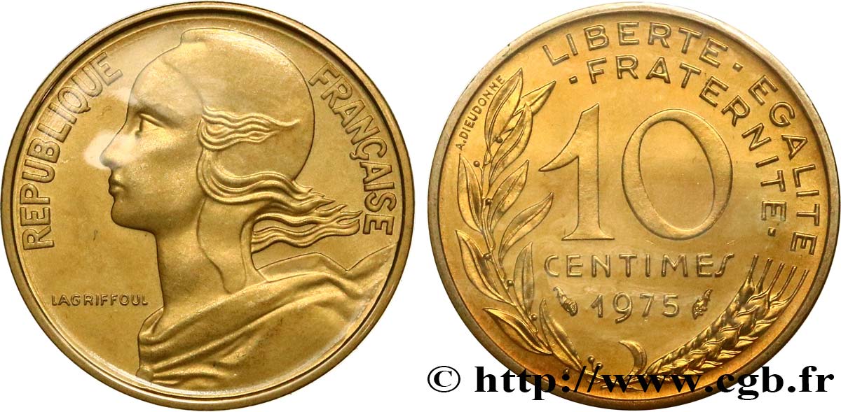 10 centimes Marianne 1975 Pessac F.144/15 MS 