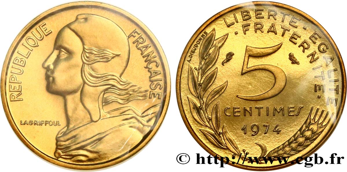5 centimes Marianne 1974 Pessac F.125/10 ST 