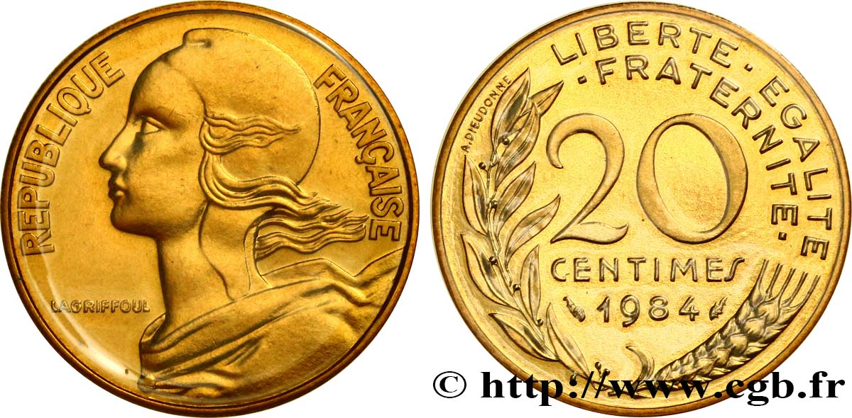 20 centimes Marianne 1984 Pessac F.156/24 FDC 