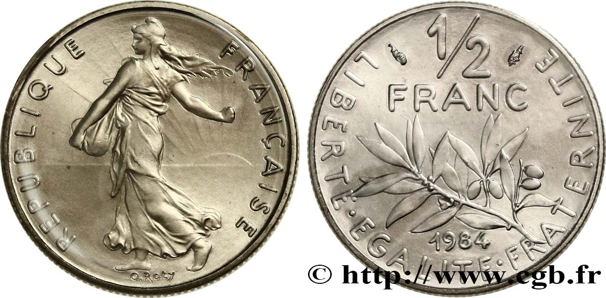 1/2 franc Semeuse 1984 Pessac F.198/23 MS 