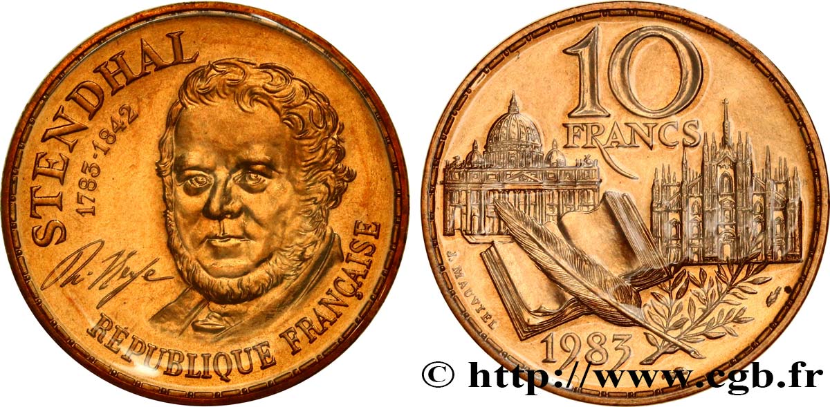 10 francs Stendhal, tranche A 1983  F.368/2 FDC 