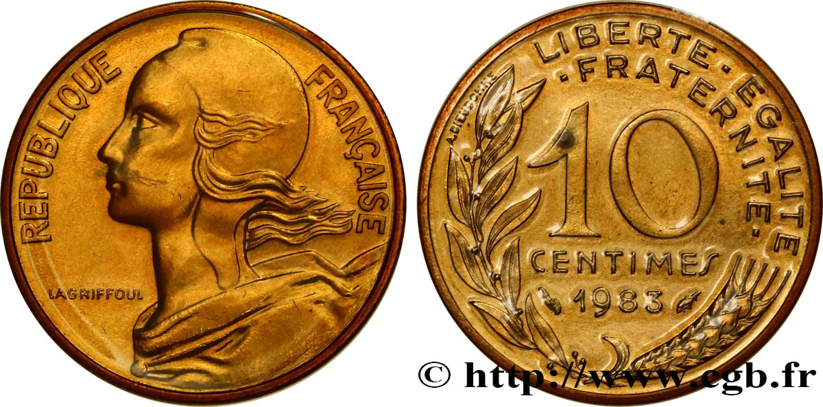 10 centimes Marianne 1983 Pessac F.144/23 MS 