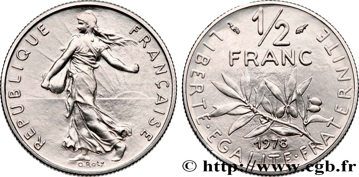 1/2 franc Semeuse 1978 Pessac F.198/17 MS 