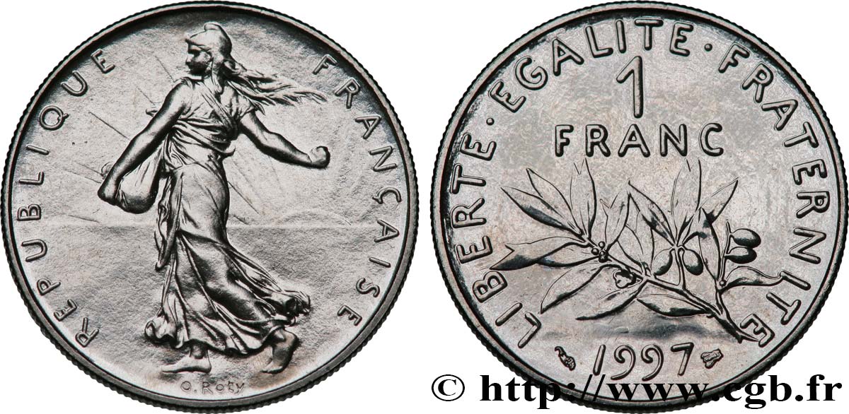 1 franc Semeuse, nickel, BU (Brillant Universel) 1997 Pessac F.226/45 FDC 