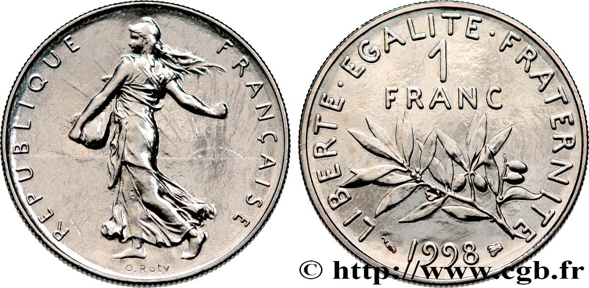 1 franc Semeuse, nickel 1998 Pessac F.226/46 MS 