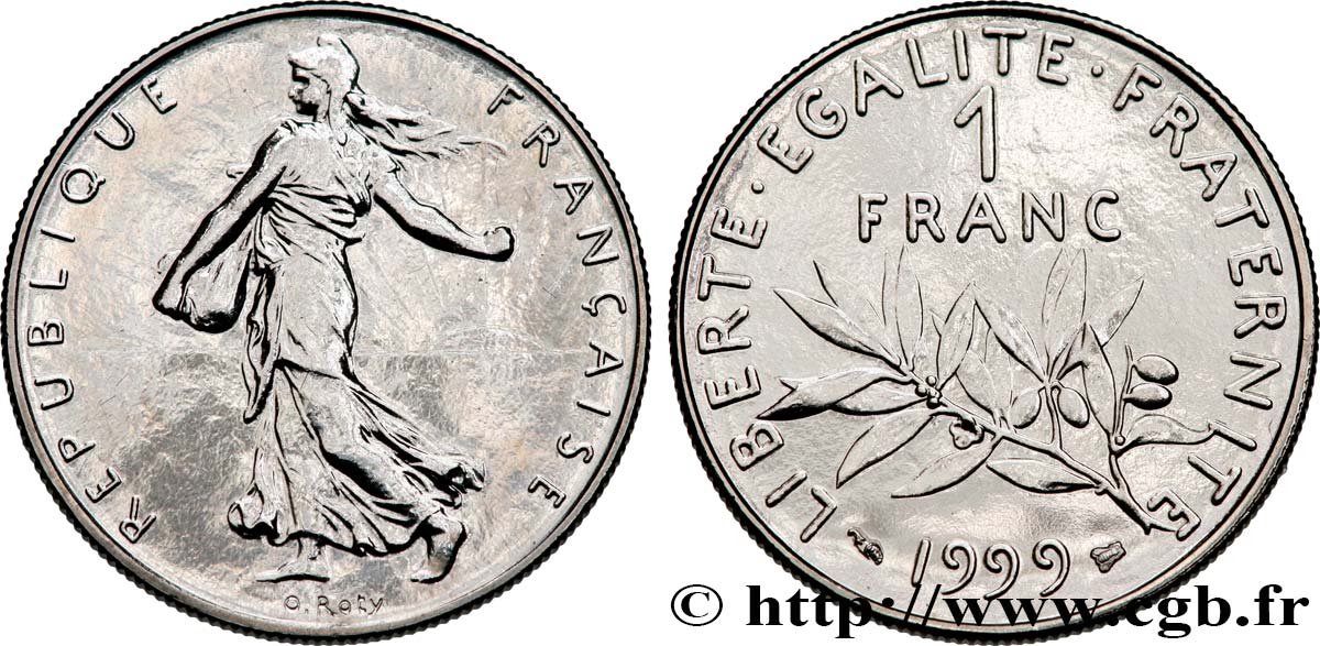1 franc Semeuse, nickel, BU (Brillant Universel) 1999 Pessac F.226/47 ST 