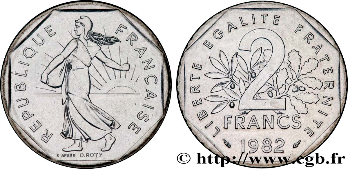 2 francs Semeuse, nickel 1982 Pessac F.272/6 MS 
