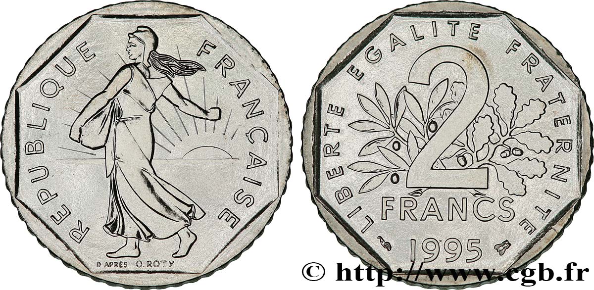 2 francs Semeuse, nickel 1995 Pessac F.272/23 FDC 