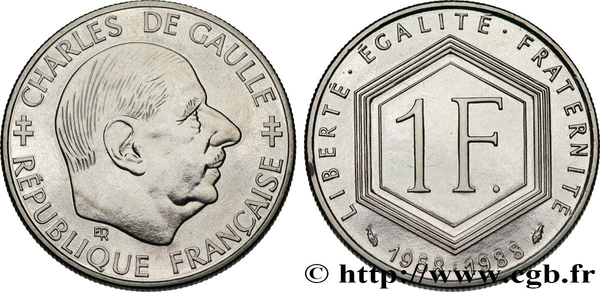 1 franc De Gaulle 1988  F.227/2 ST 