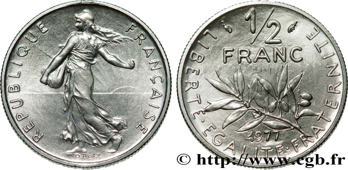 1/2 franc Semeuse 1977 Pessac F.198/16 FDC 