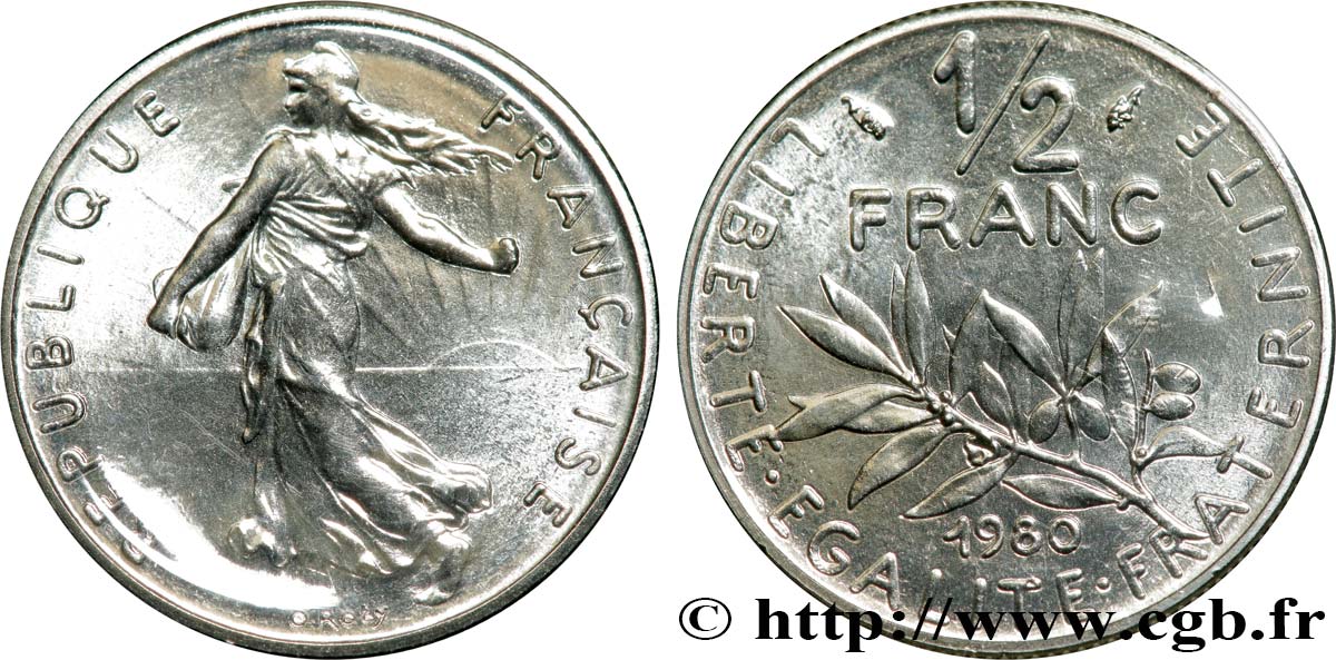 1/2 franc Semeuse 1980  F.198/19 MS 