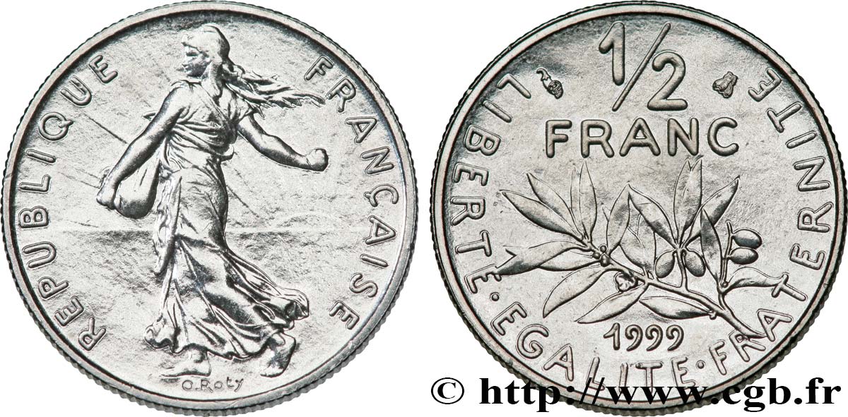 1/2 franc Semeuse 1999 Pessac F.198/42 fST 
